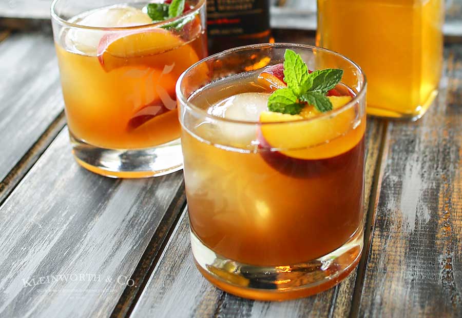 Bourbon Peach Iced Tea - Baker by Nature