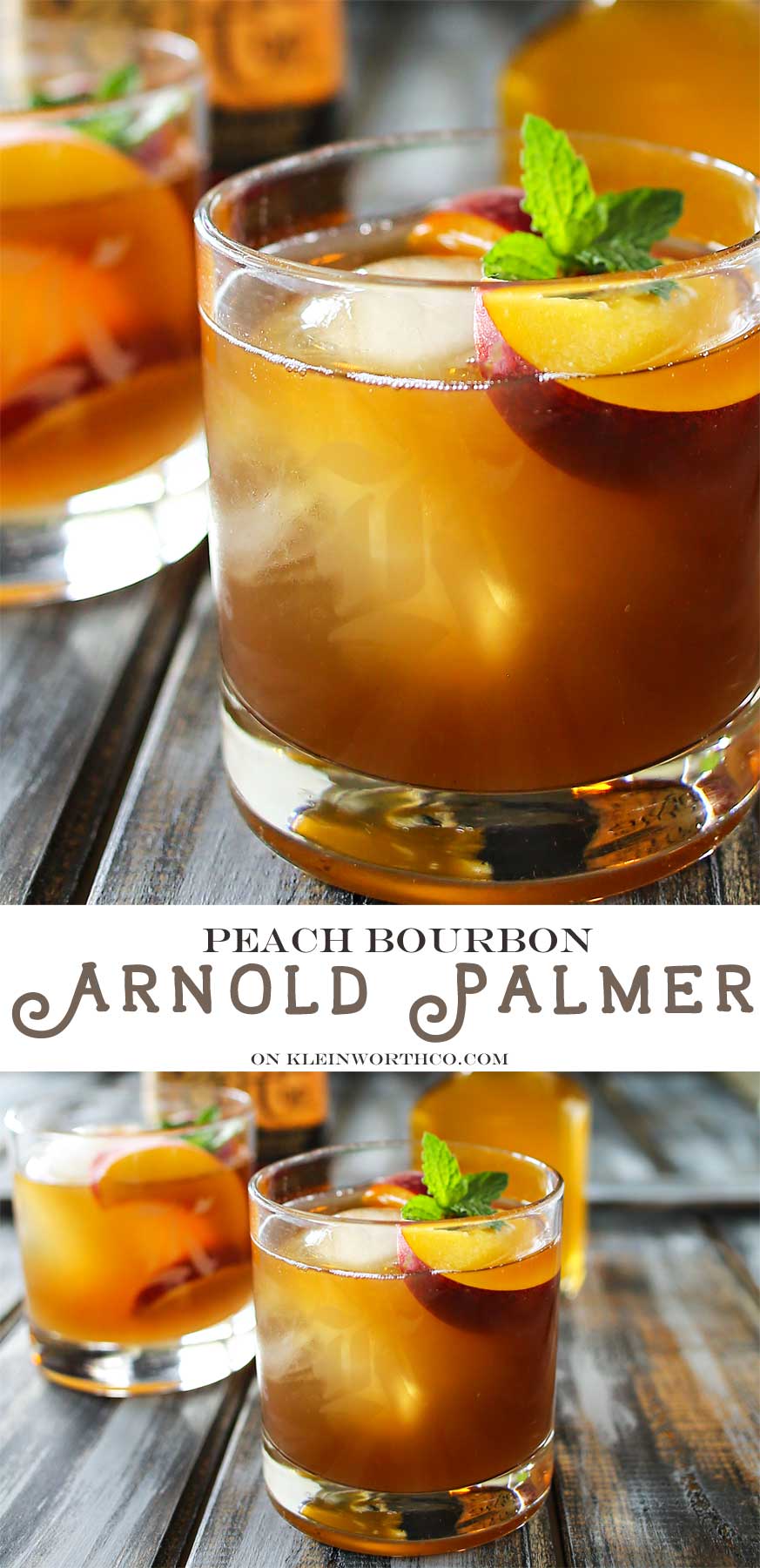 Peach Bourbon Arnold Palmer, a delightful twist on a classic refreshment.