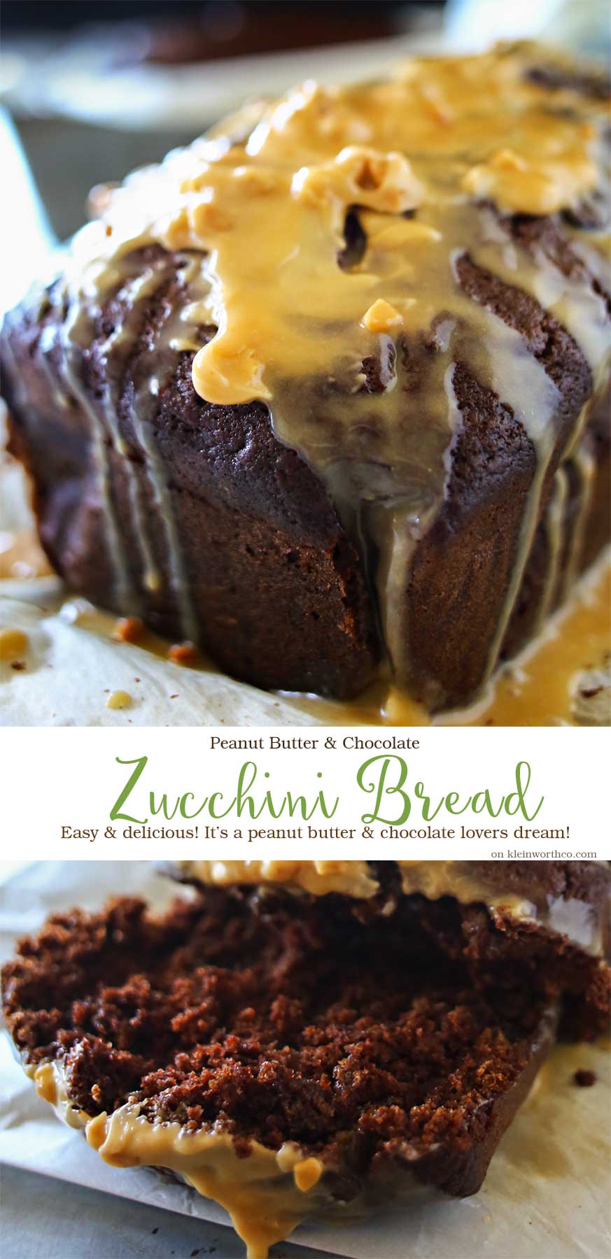 Peanut Butter Chocolate Zucchini Bread