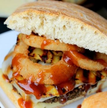 Spicy Black Bean Hawaiian BBQ Burgers