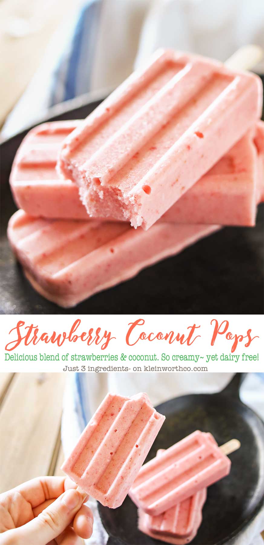 Strawberry Coconut Pops