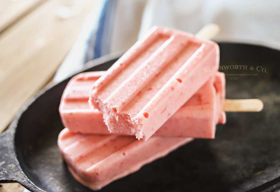 Strawberry Coconut Pops - dairy free