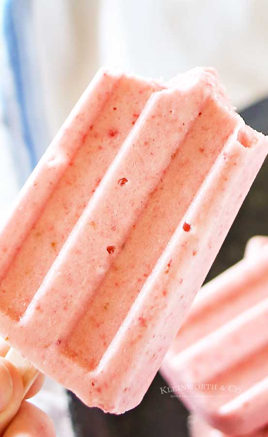 Dairy- Free Strawberry Coconut Pops