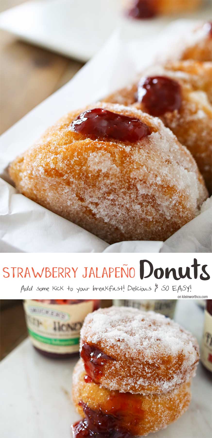 Easy Strawberry Jalapeño Donuts - delicious homemade donuts