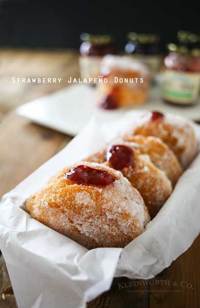 Strawberry Jalapeño Donuts - delicious homemade donuts