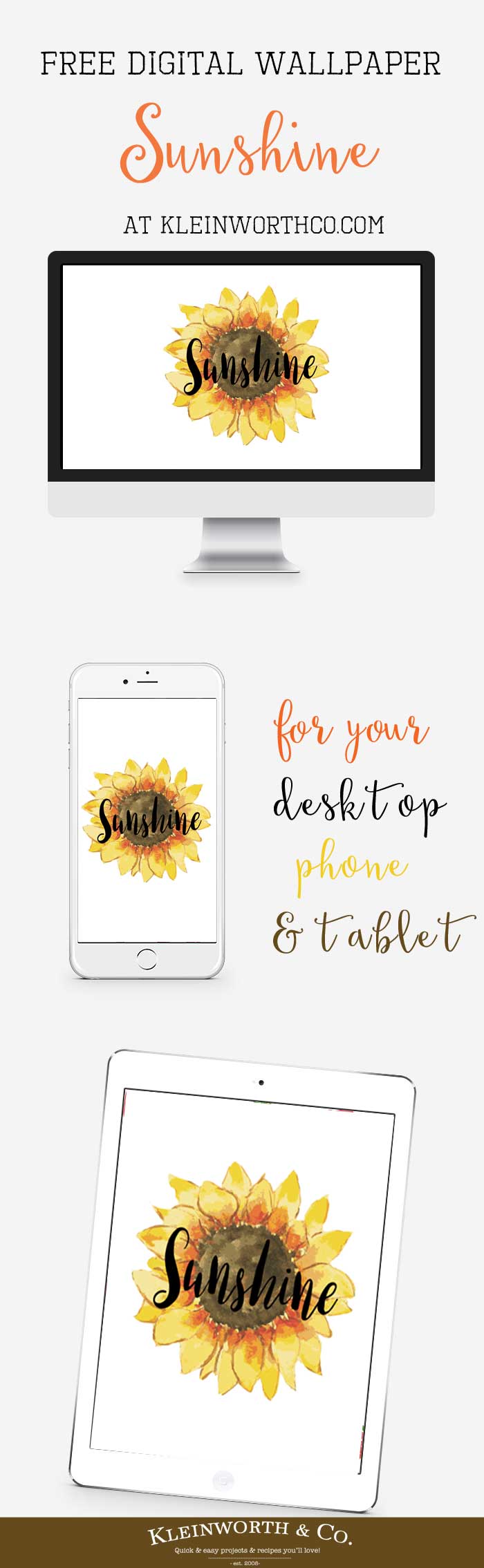 Sunshine Free Digital Wallpaper