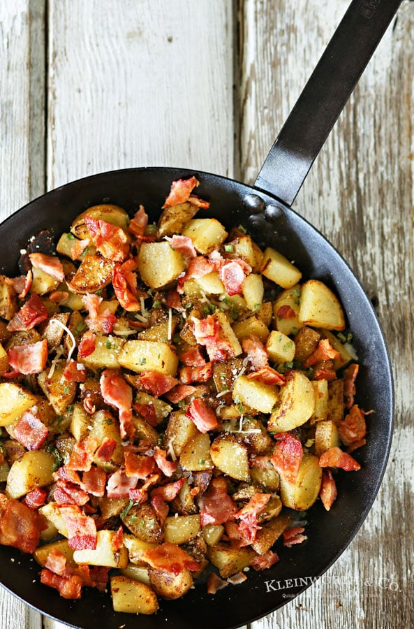 Skillet Breakfast Potatoes & Bacon