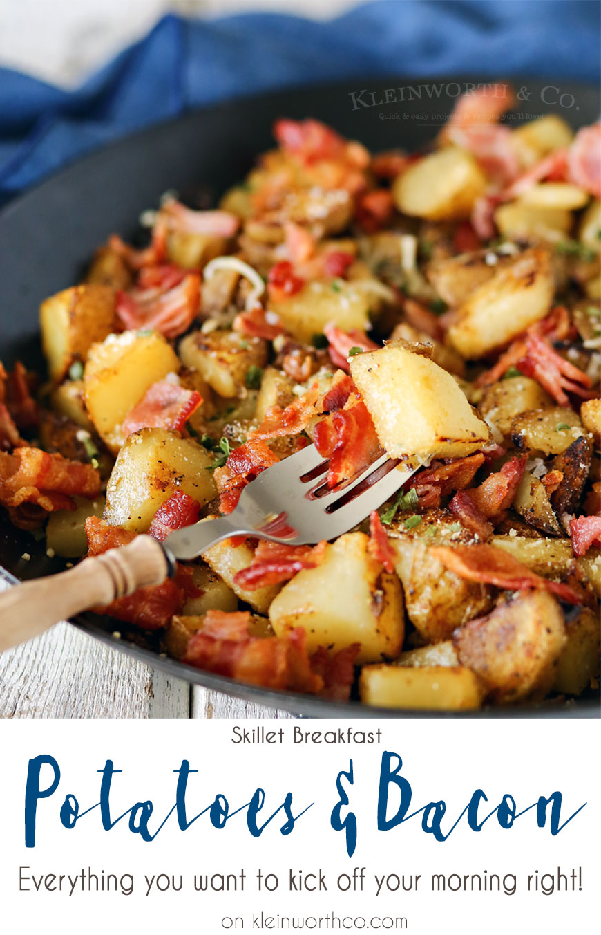 Skillet Breakfast Potatoes & Bacon