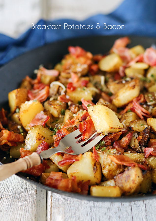 Skillet Breakfast Potatoes & Bacon