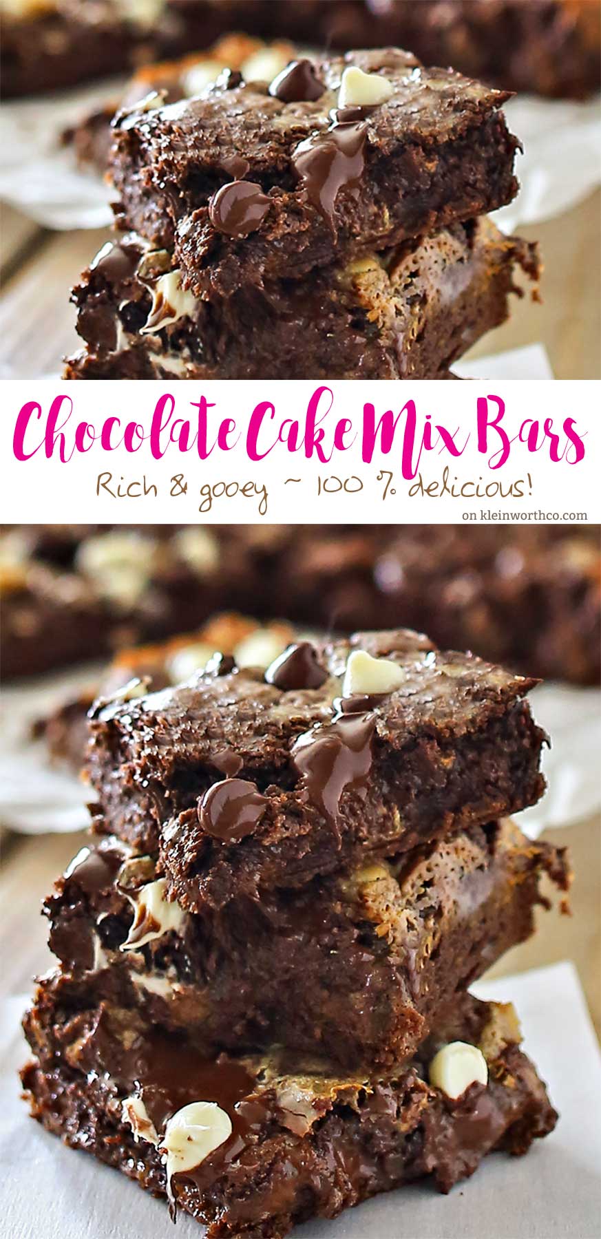 Chocolate Cake Mix Bars are a yummy bar recipe