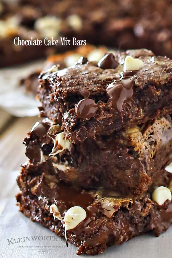 Chocolate Cake Mix Bars - utterly amazing!