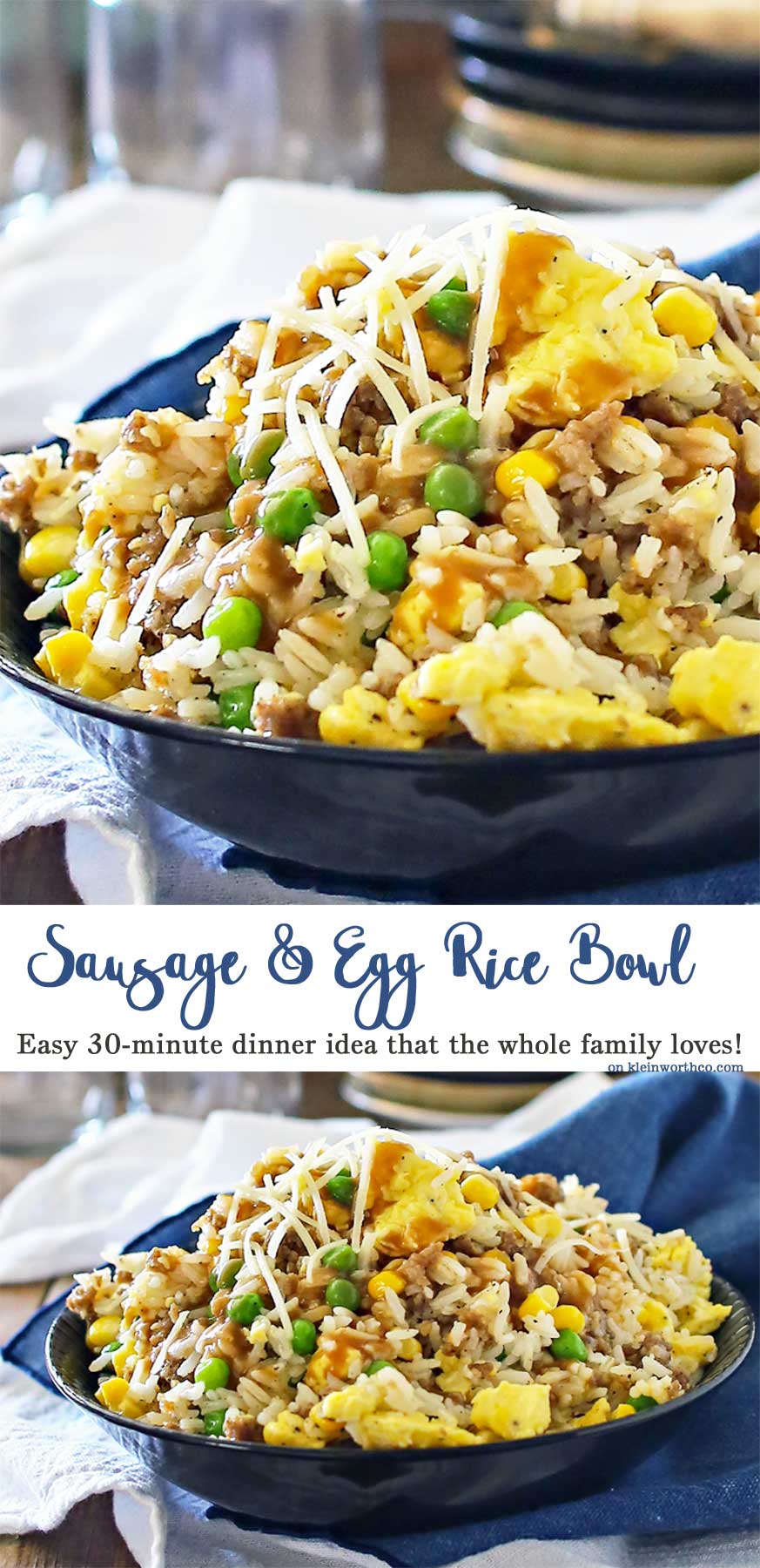 Sausage Egg Rice Bowl