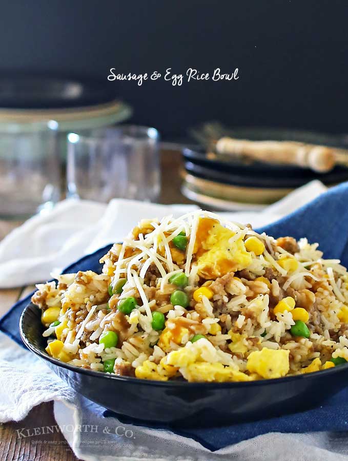 Sausage Egg Rice Bowl