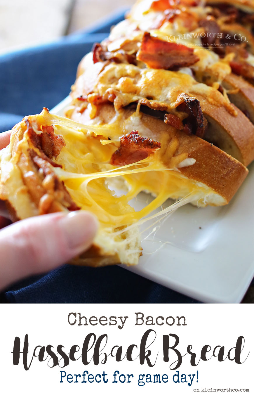 Cheesy Bacon Hasselback Bread
