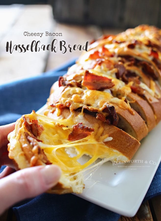 Cheesy Bacon Hasselback Bread