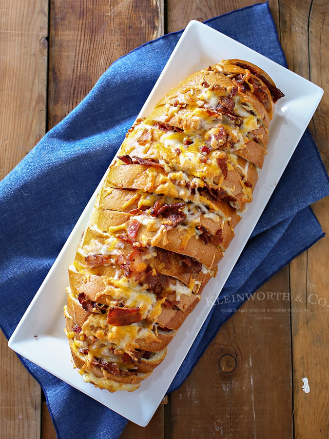 Cheesy Bacon Hasselback Bread