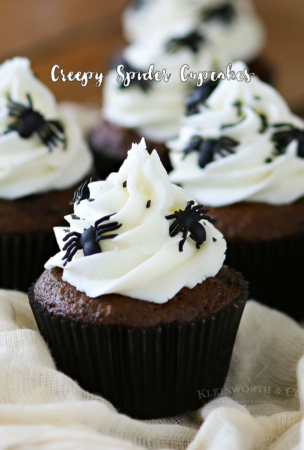 Creepy Spider Cupcakes