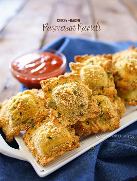 Crispy Baked Parmesan Ravioli