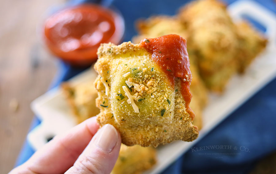 Crispy Baked Parmesan Ravioli