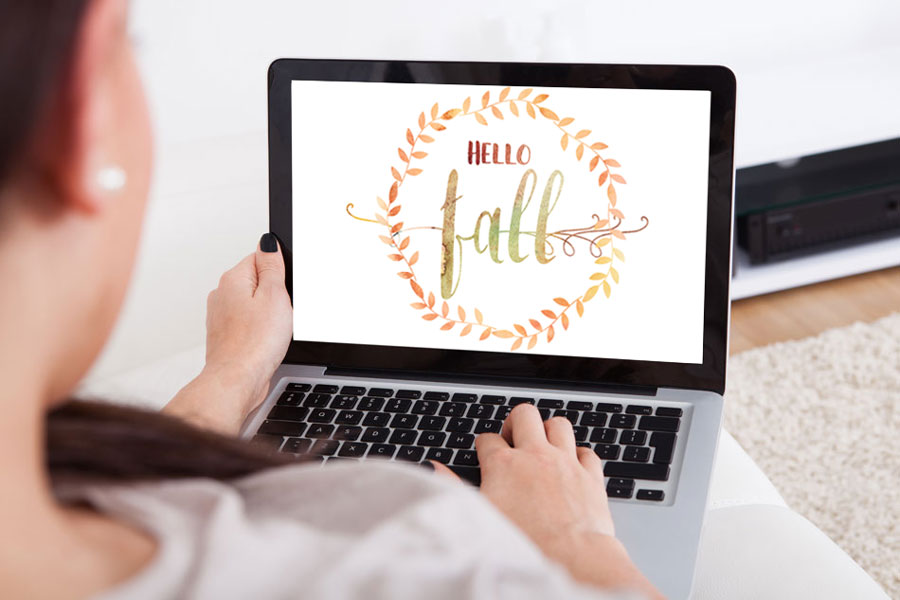 Hello Fall Digital Wallpaper