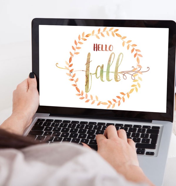 Hello Fall Digital Wallpaper