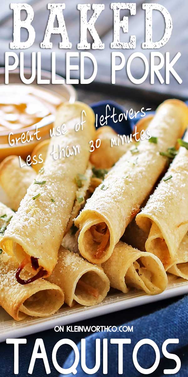 Baked Pulled Pork Taquitos