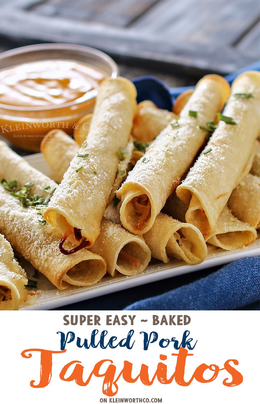 Baked Pulled Pork Taquitos