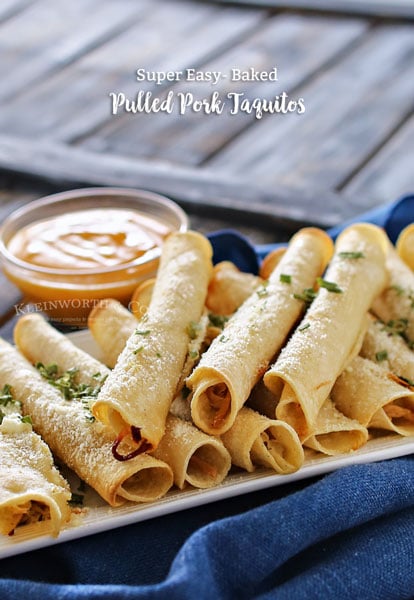 Baked Pulled Pork Taquitos