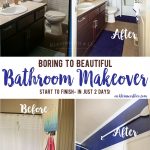 Nautical Navy & White Bathroom Makeover