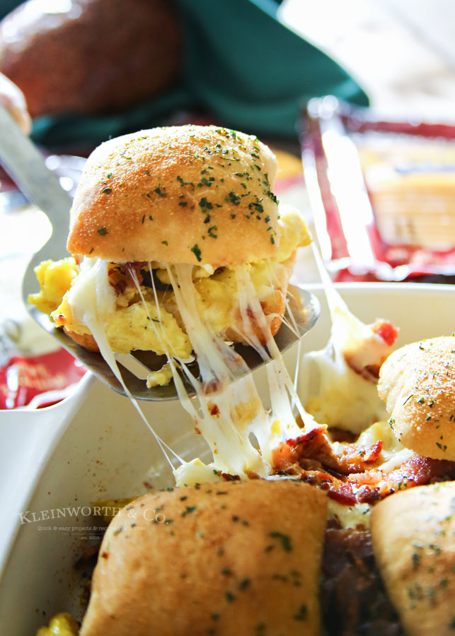 Sausage Egg Bacon Cheese Breakfast Sliders