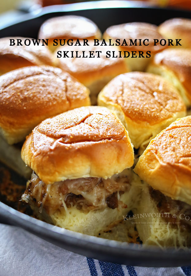 Brown Sugar Balsamic Pork Skillet Sliders