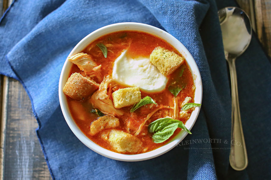 Slow Cooker Chicken Parmesan Soup