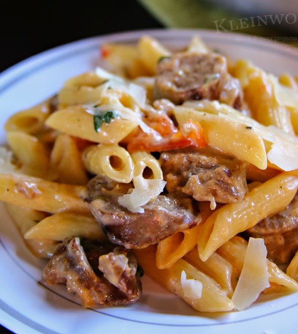 Penne Sausage Alfredo