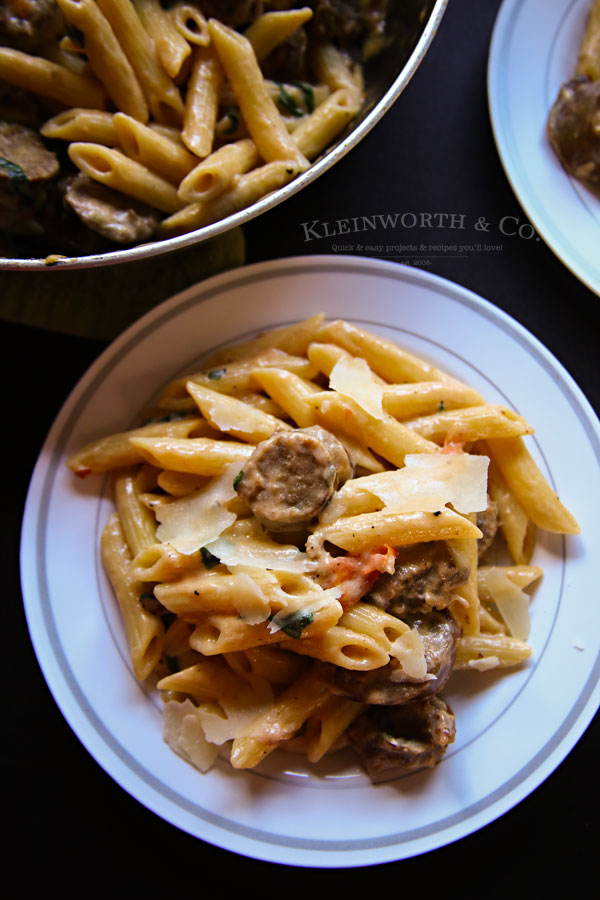 Penne Sausage Alfredo