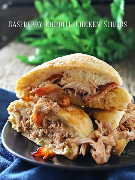 Raspberry Chipotle Chicken Sliders