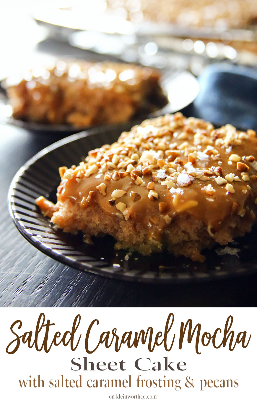 Salted Caramel Mocha Sheet Cake