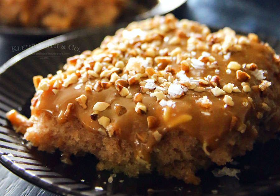 Salted Caramel Mocha Sheet Cake