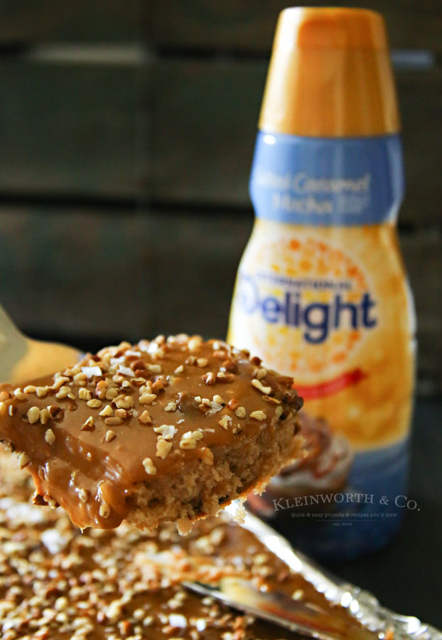 Salted Caramel Mocha Sheet Cake