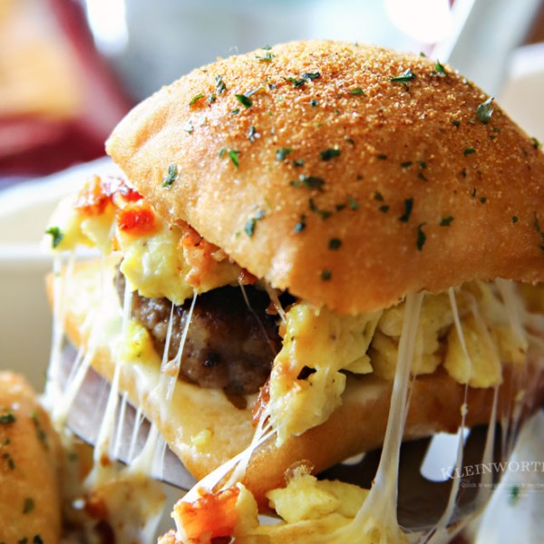 Sausage Egg Bacon Cheese Breakfast Sliders Taste of the Frontier