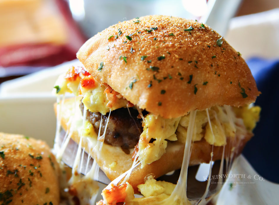 Sausage Egg Bacon Cheese Breakfast Sliders Taste of the Frontier