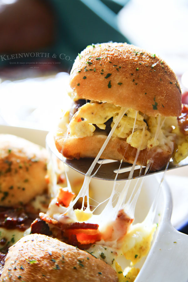 Sausage Egg Bacon Cheese Breakfast Sliders