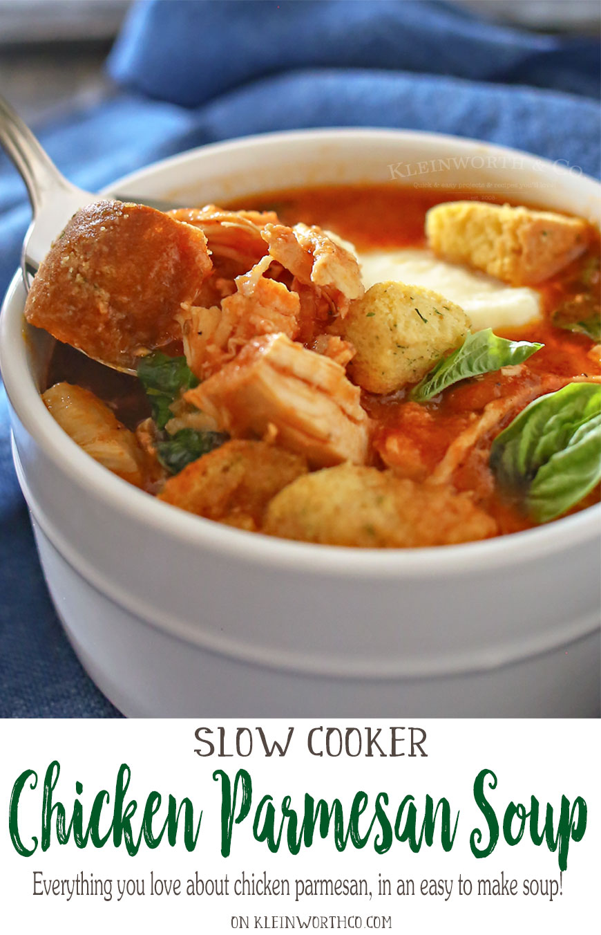Slow Cooker Chicken Parmesan Soup