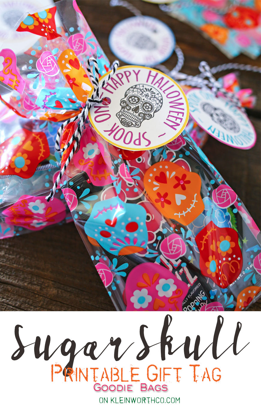 Sugar Skull Printable Gift Tag Goodie Bags