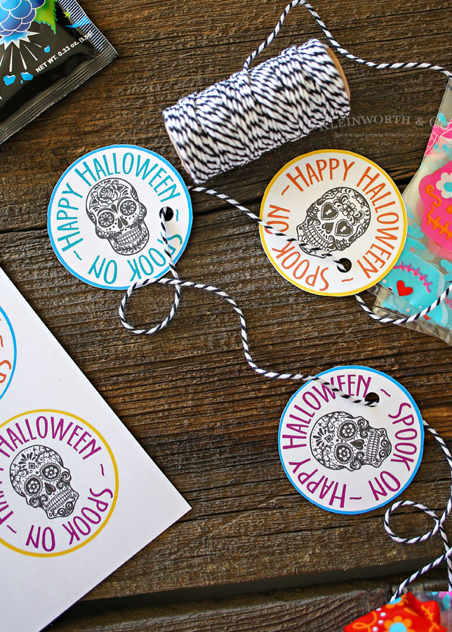 Sugar Skull Printable Gift Tag Goodie Bags