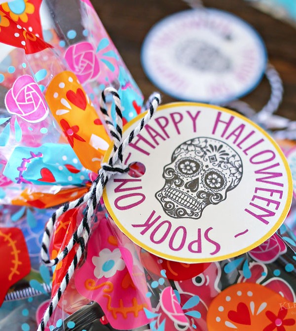 Sugar Skull Printable Gift Tag Goodie Bags