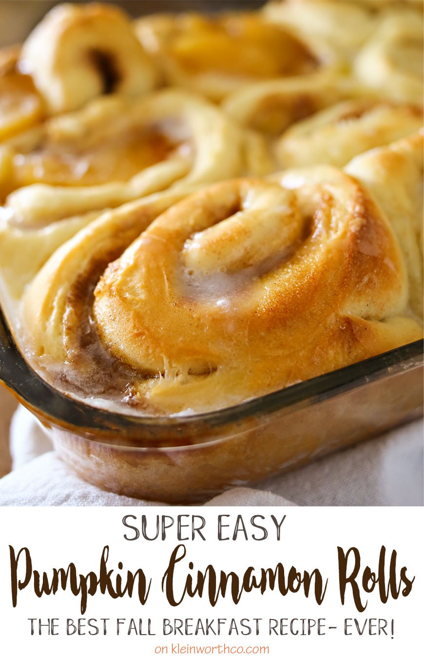 Super Easy Pumpkin Cinnamon Rolls