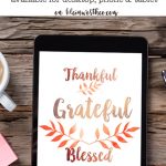 Thankful Grateful Blessed Free Digital Wallpaper