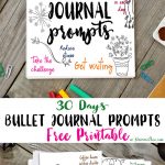 30 Days Bullet Journal Prompts Free Printable