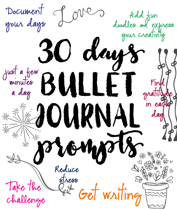 30 Days Bullet Journal Prompts Free Printable