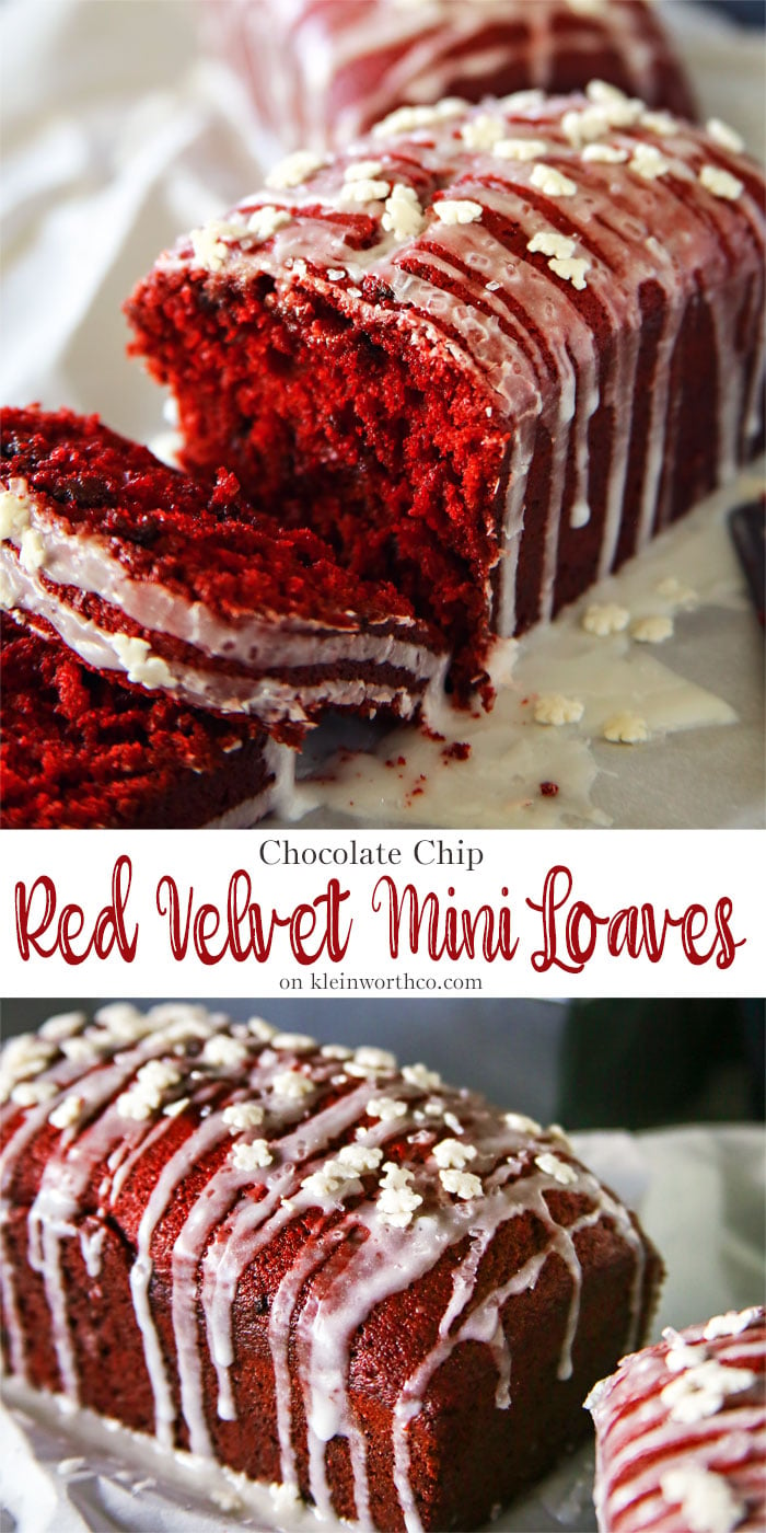 Chocolate Chip Red Velvet Mini Loaves